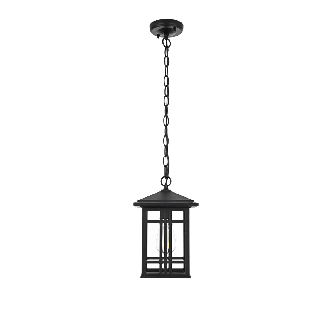 12 Inch Outdoor Pendant In Black - View 3 - Joshua Marshal