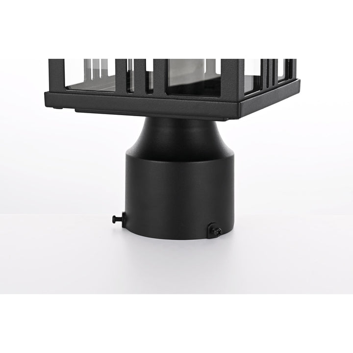 15 Inch Outdoor Post Light In Black - View 5 - Joshua Marshal