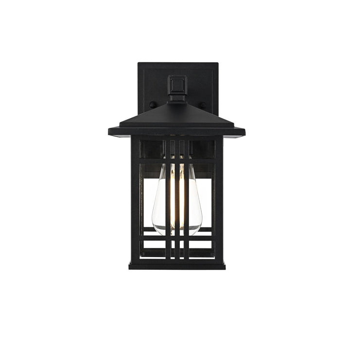 10 Inch Outdoor Wall Sconce In Black - View 3 - Joshua Marshal