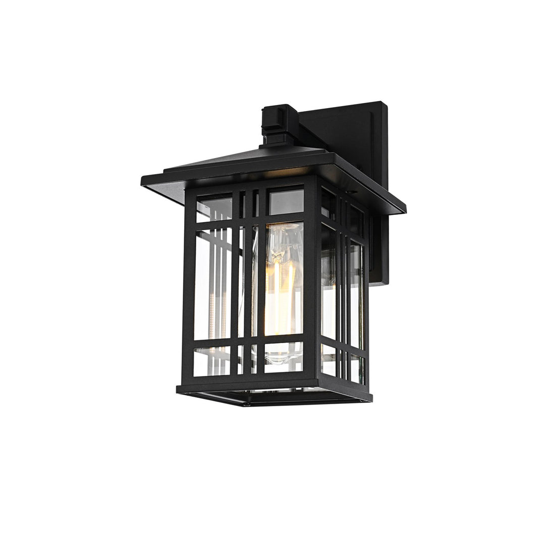 10 Inch Outdoor Wall Sconce In Black - View 5 - Joshua Marshal