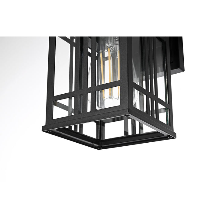 10 Inch Outdoor Wall Sconce In Black - View 6 - Joshua Marshal