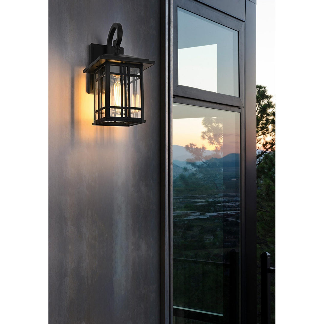 12 Inch Outdoor Wall Sconce In Black - View 2 - Joshua Marshal