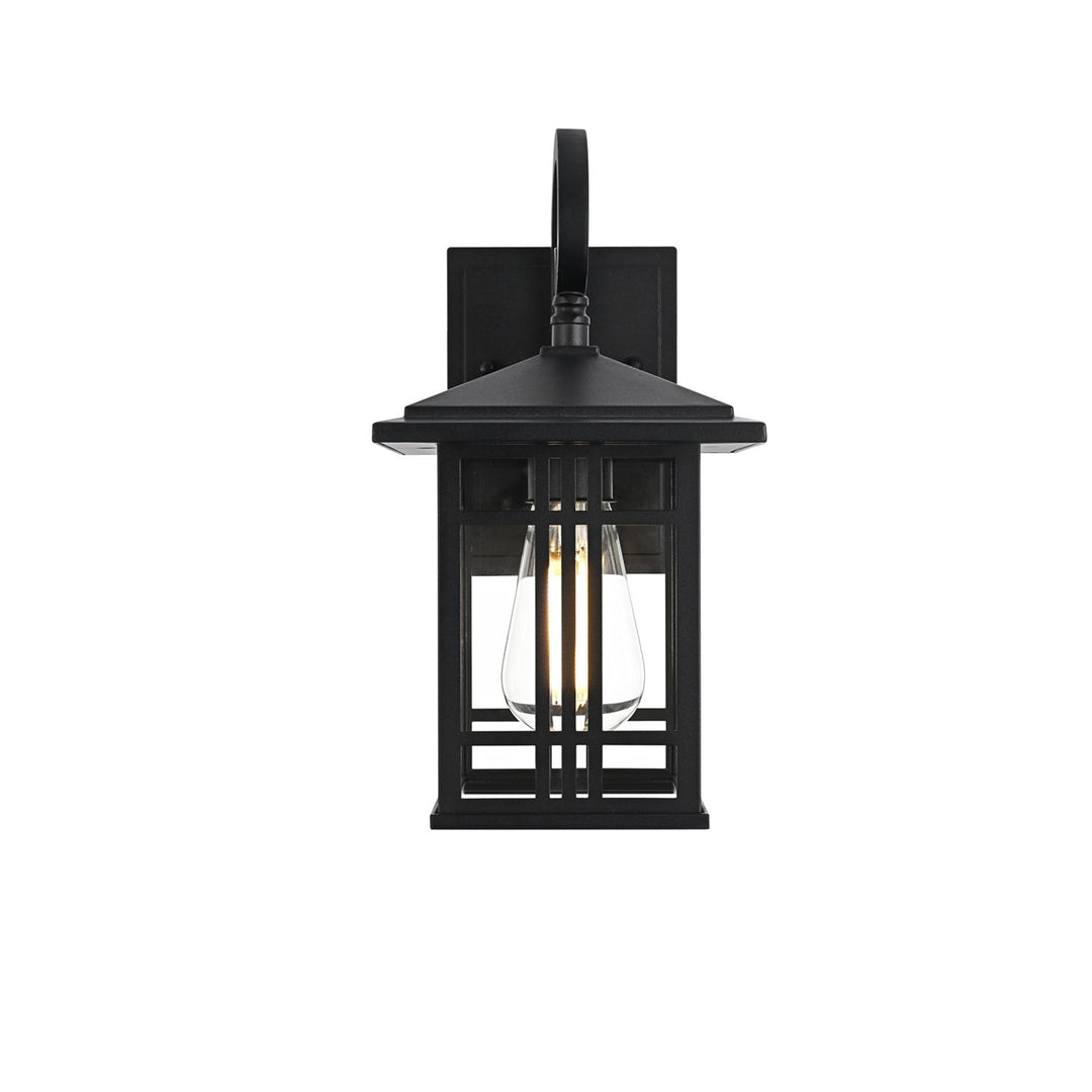 12 Inch Outdoor Wall Sconce In Black - View 3 - Joshua Marshal