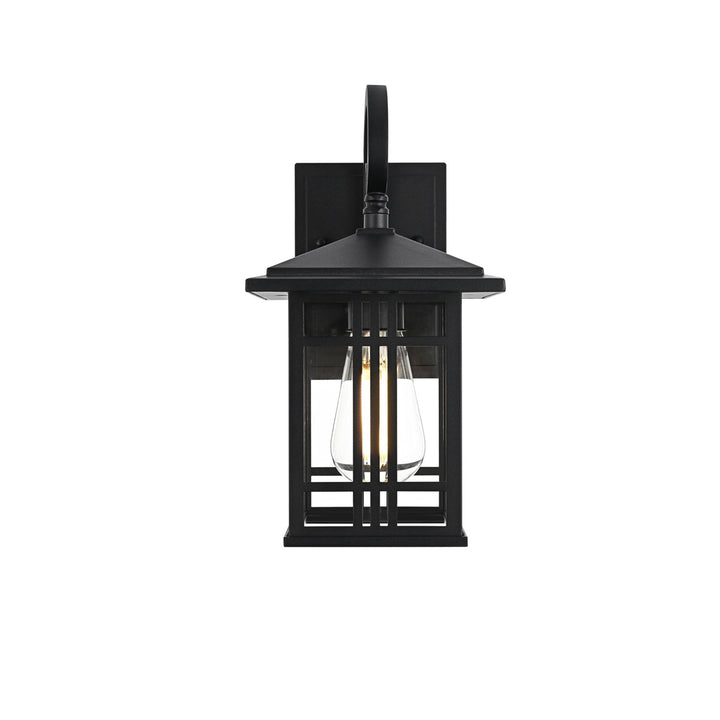 12 Inch Outdoor Wall Sconce In Black - View 3 - Joshua Marshal