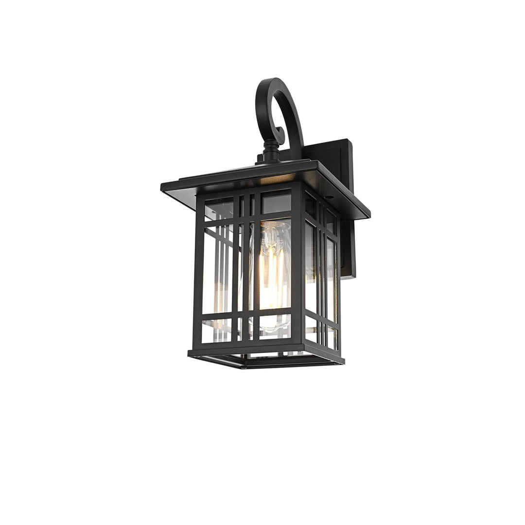12 Inch Outdoor Wall Sconce In Black - View 5 - Joshua Marshal