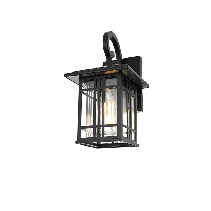 12 Inch Outdoor Wall Sconce In Black - View 5 - Joshua Marshal
