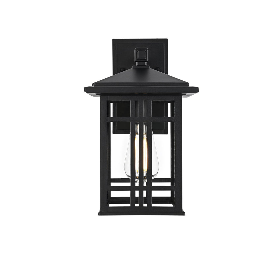 13 Inch Outdoor Wall Sconce In Black - View 3 - Joshua Marshal