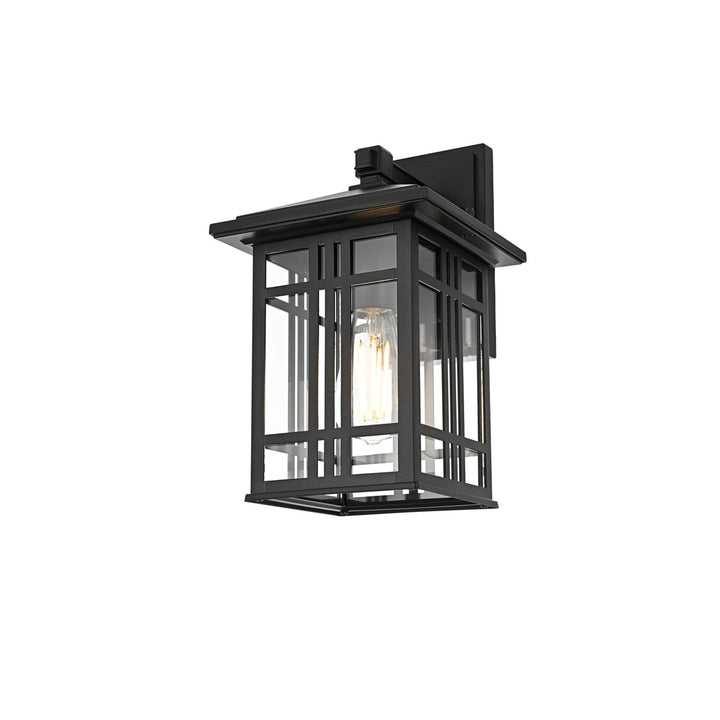 13 Inch Outdoor Wall Sconce In Black - View 5 - Joshua Marshal