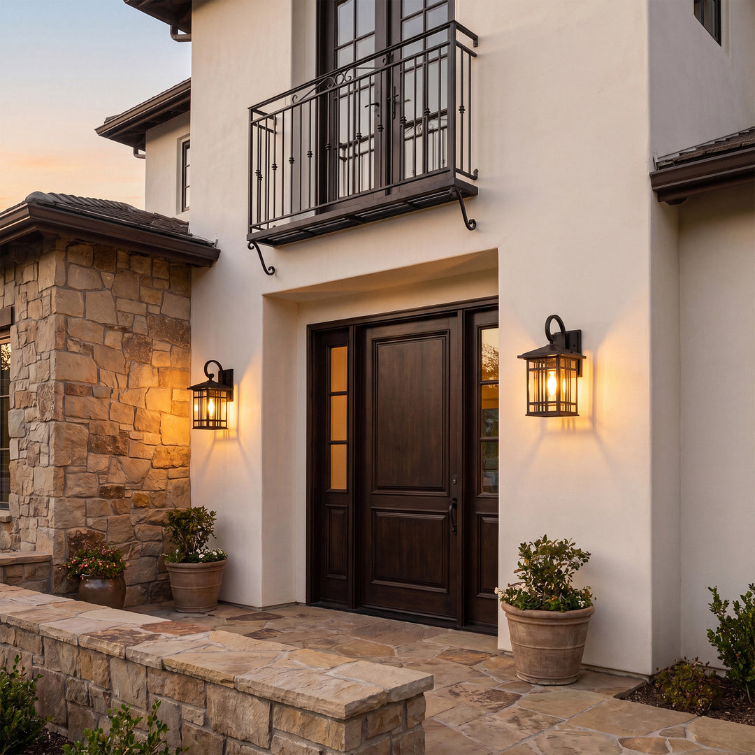 14 Inch Outdoor Wall Sconce In Black - View 2 - Joshua Marshal
