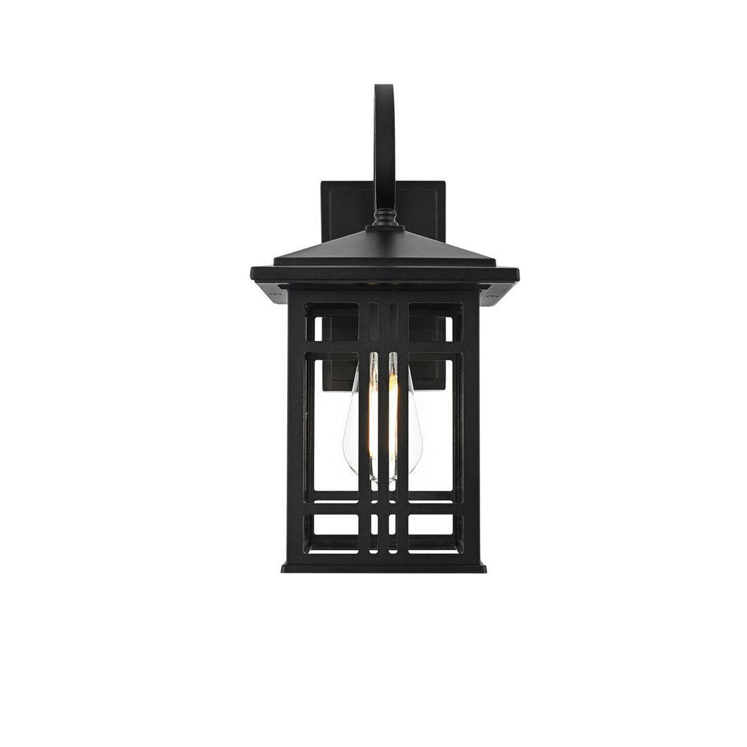 14 Inch Outdoor Wall Sconce In Black - View 4 - Joshua Marshal