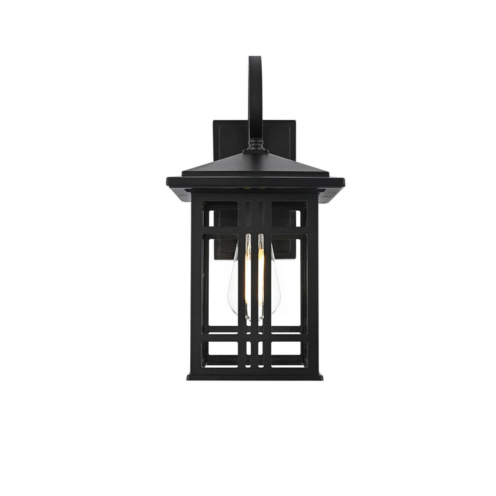 14 Inch Outdoor Wall Sconce In Black - View 4 - Joshua Marshal