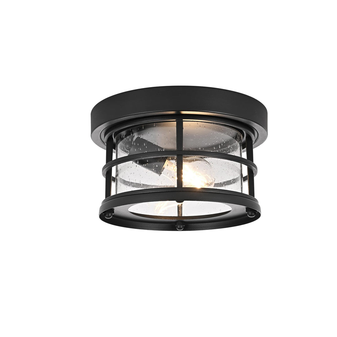 10 Inch Outdoor Flush Mount In Black - View 3 - Joshua Marshal