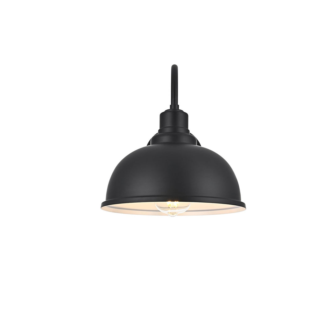 9.5 Inch Outdoor Wall Sconce In Black - View 3 - Joshua Marshal