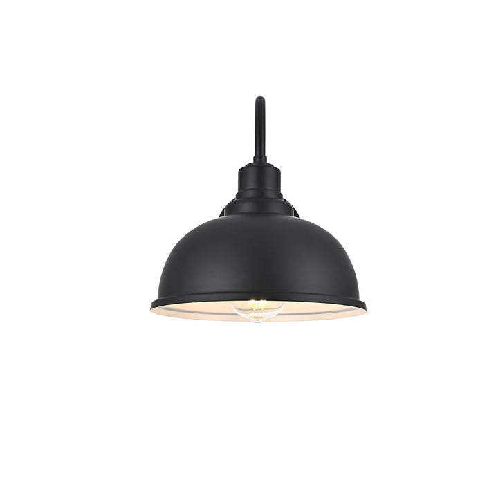 9.5 Inch Outdoor Wall Sconce In Black - View 3 - Joshua Marshal