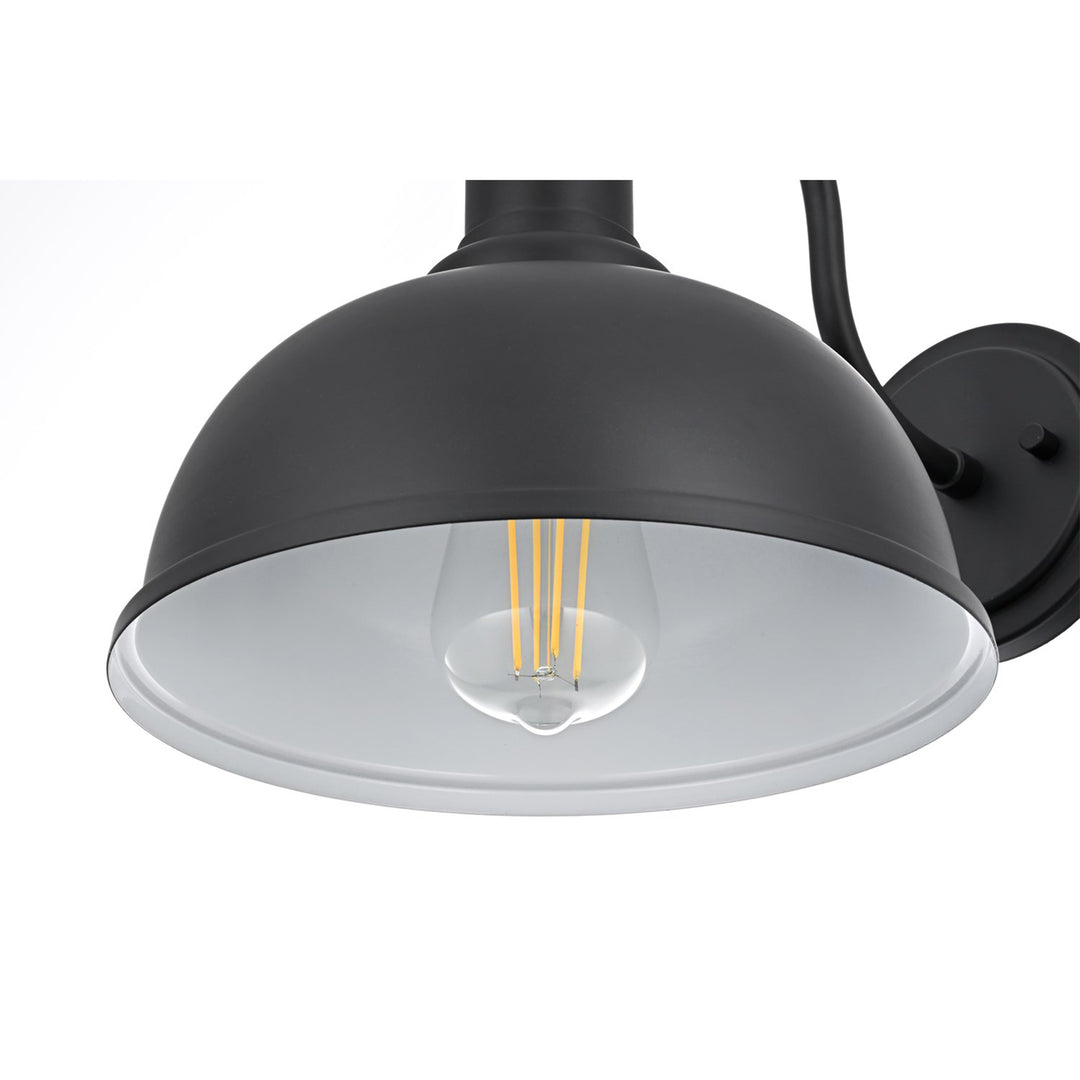 9.5 Inch Outdoor Wall Sconce In Black - View 5 - Joshua Marshal