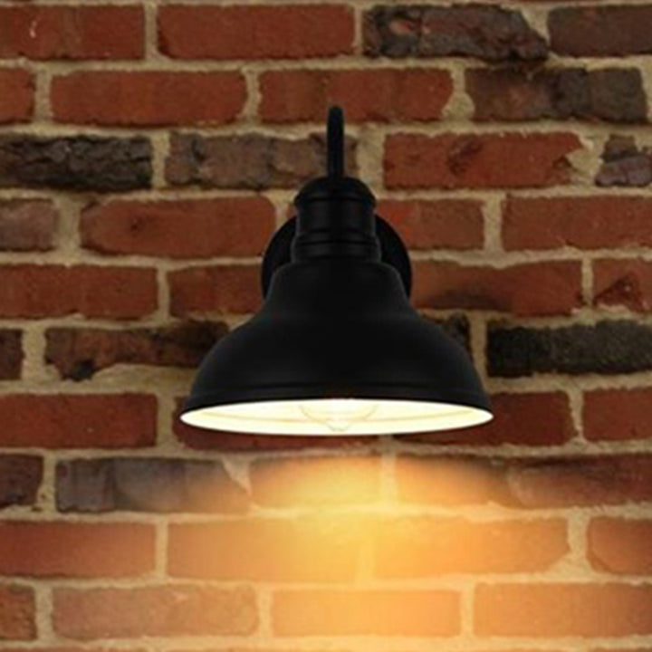 9 Inch Outdoor Wall Sconce In Black Black Finish - LIGHTING by Joshua Marshal