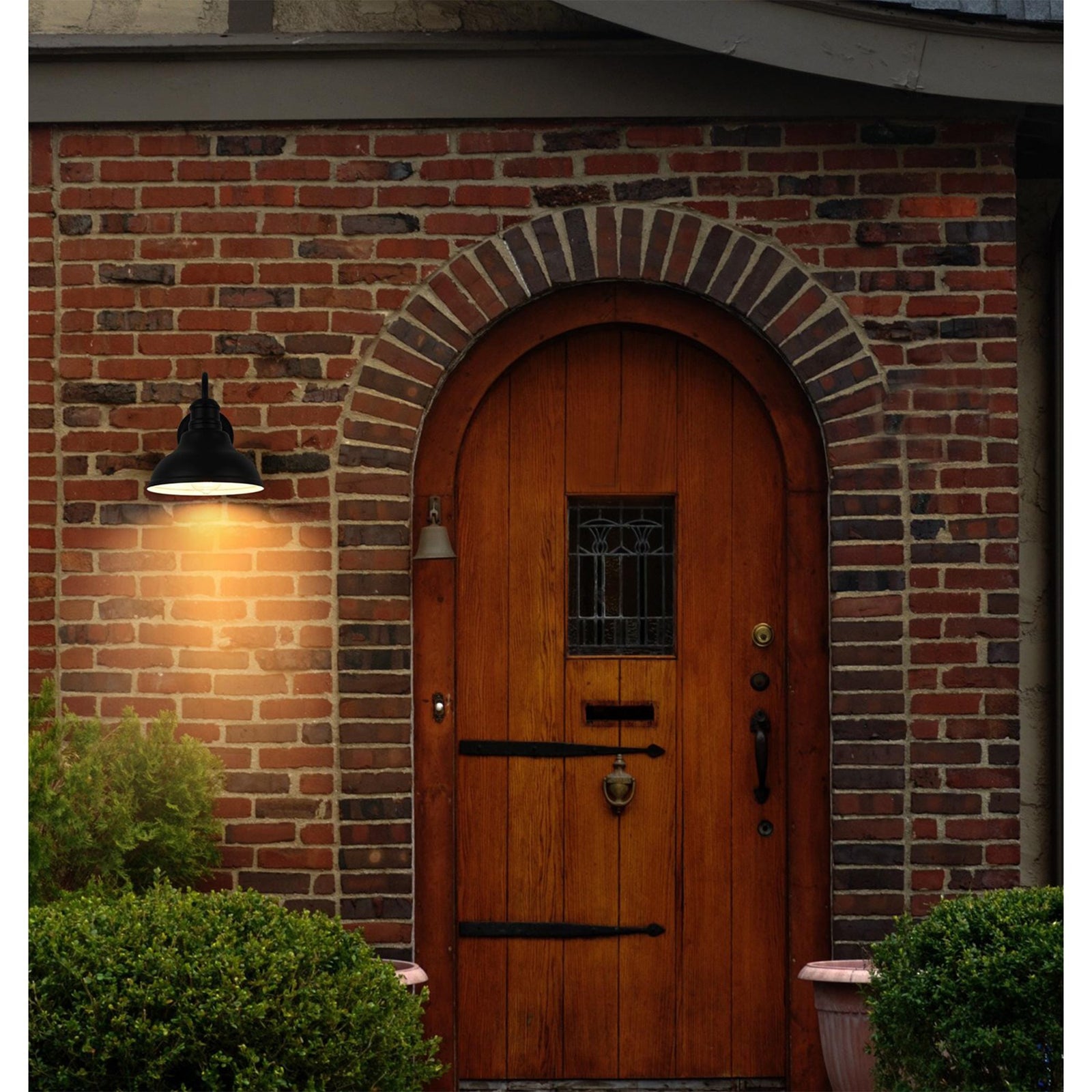 9 Inch Outdoor Wall Sconce In Black - View 2 - Joshua Marshal