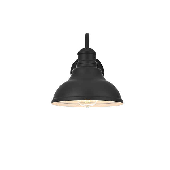 9 Inch Outdoor Wall Sconce In Black - View 3 - Joshua Marshal