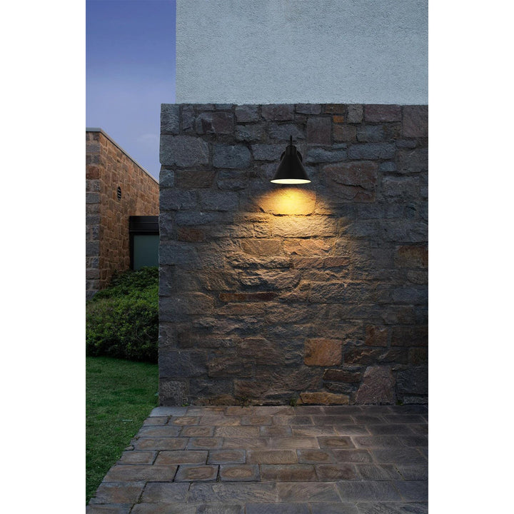 8 Inch Outdoor Wall Sconce In Black - View 2 - Joshua Marshal