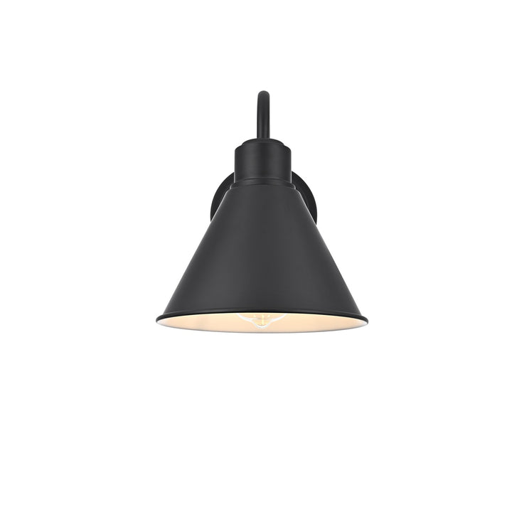 8 Inch Outdoor Wall Sconce In Black - View 3 - Joshua Marshal