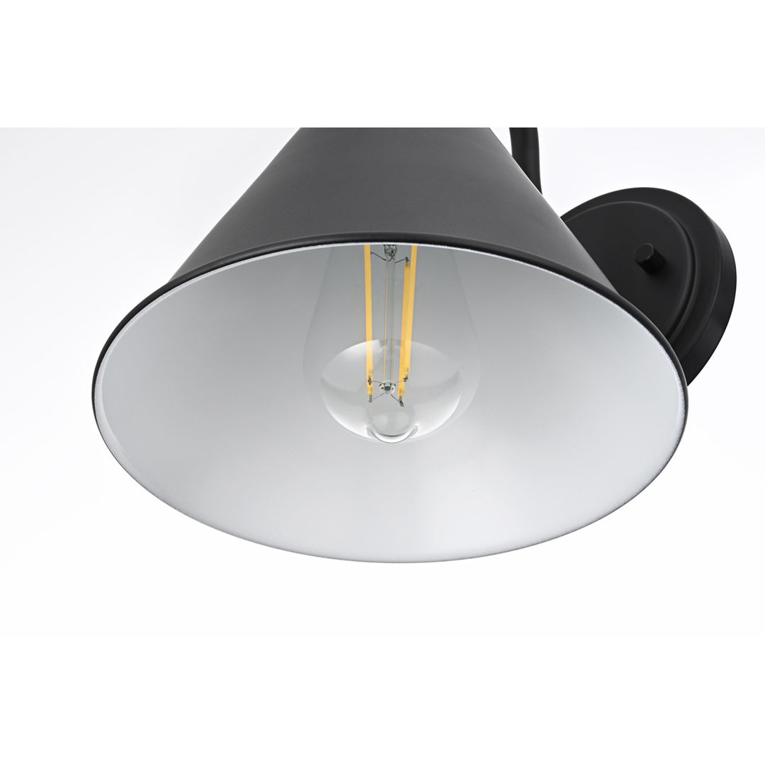 8 Inch Outdoor Wall Sconce In Black - View 5 - Joshua Marshal