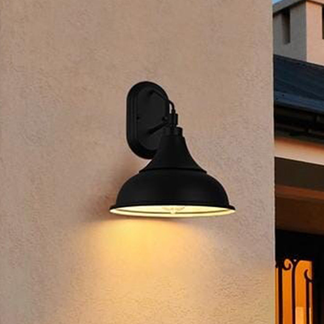 11 Inch Outdoor Wall Sconce In Black Black Finish - LIGHTING by Joshua Marshal