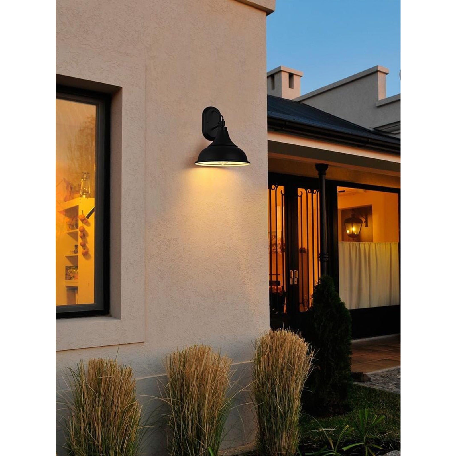 11 Inch Outdoor Wall Sconce In Black - View 2 - Joshua Marshal