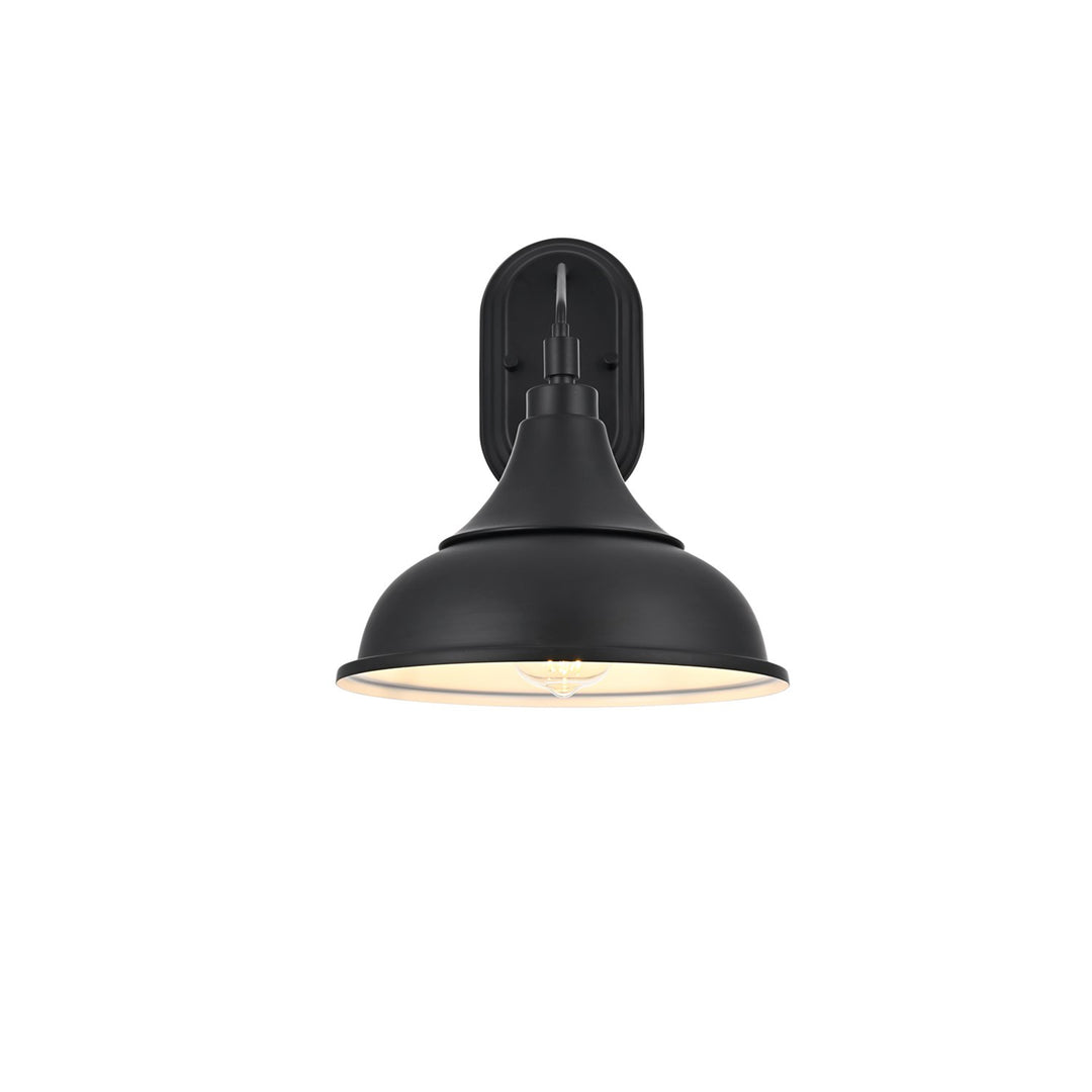 11 Inch Outdoor Wall Sconce In Black - View 3 - Joshua Marshal