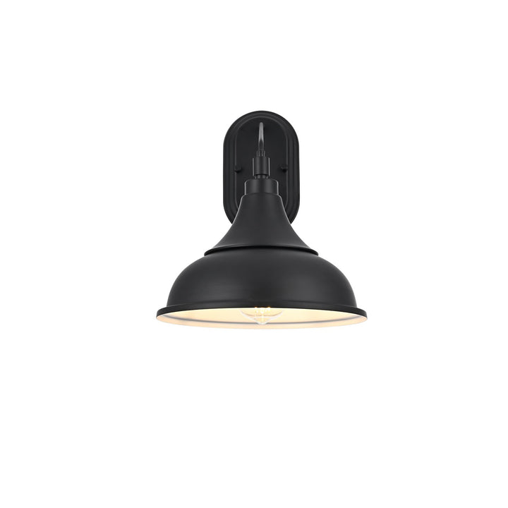 11 Inch Outdoor Wall Sconce In Black - View 3 - Joshua Marshal