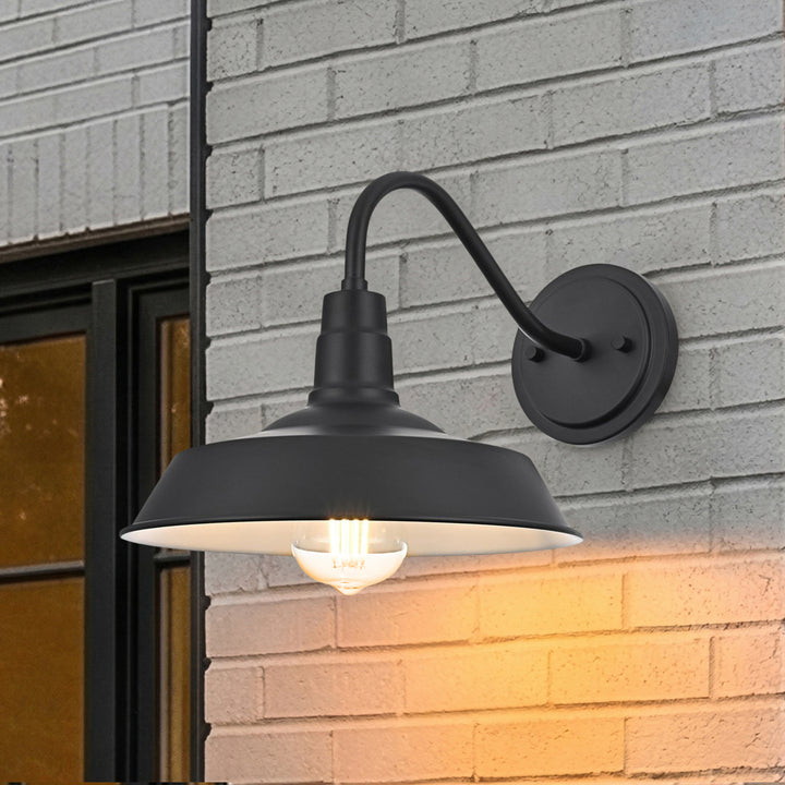 10 Inch Outdoor Wall Sconce In Black Black Finish - LIGHTING by Joshua Marshal