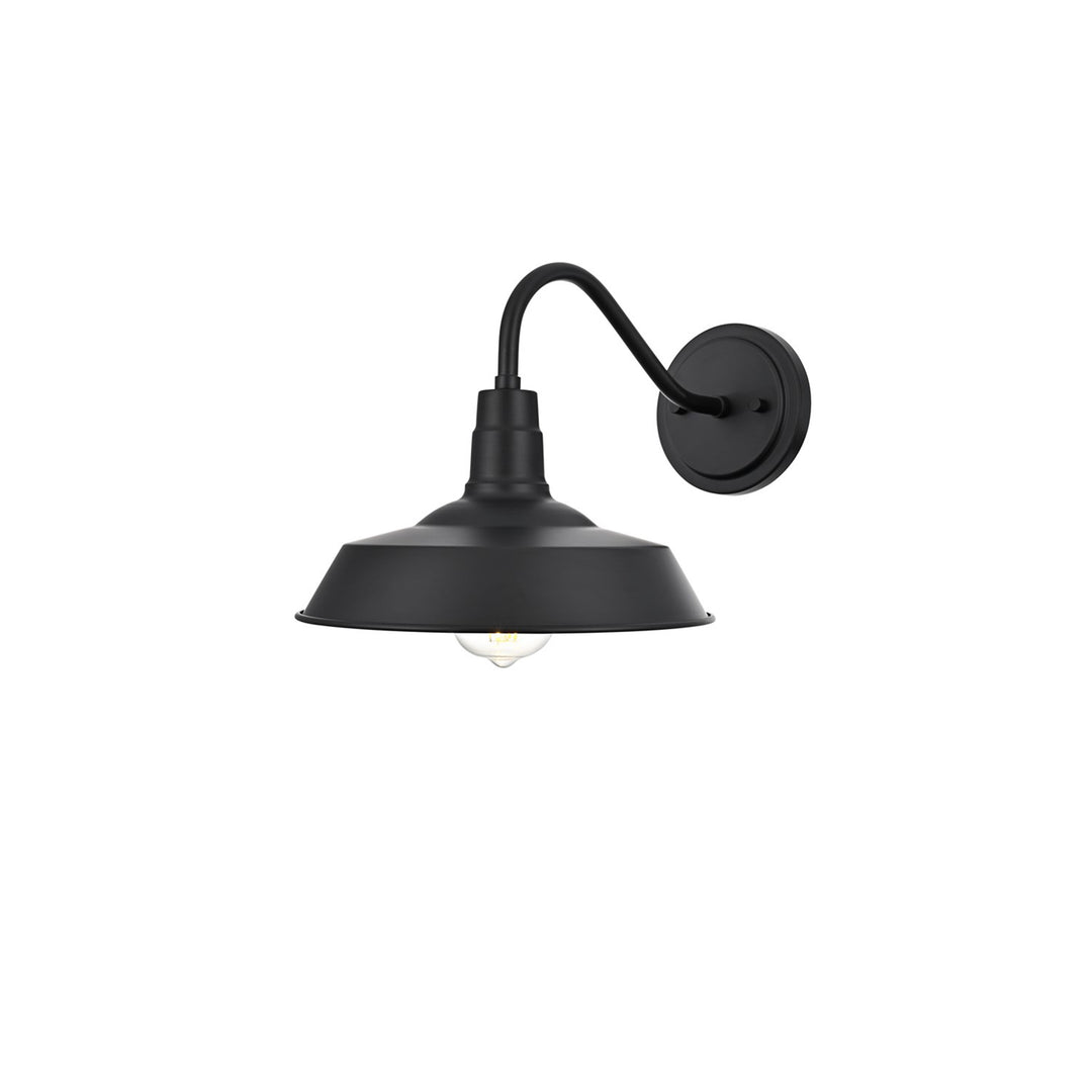 10 Inch Outdoor Wall Sconce In Black - View 3 - Joshua Marshal
