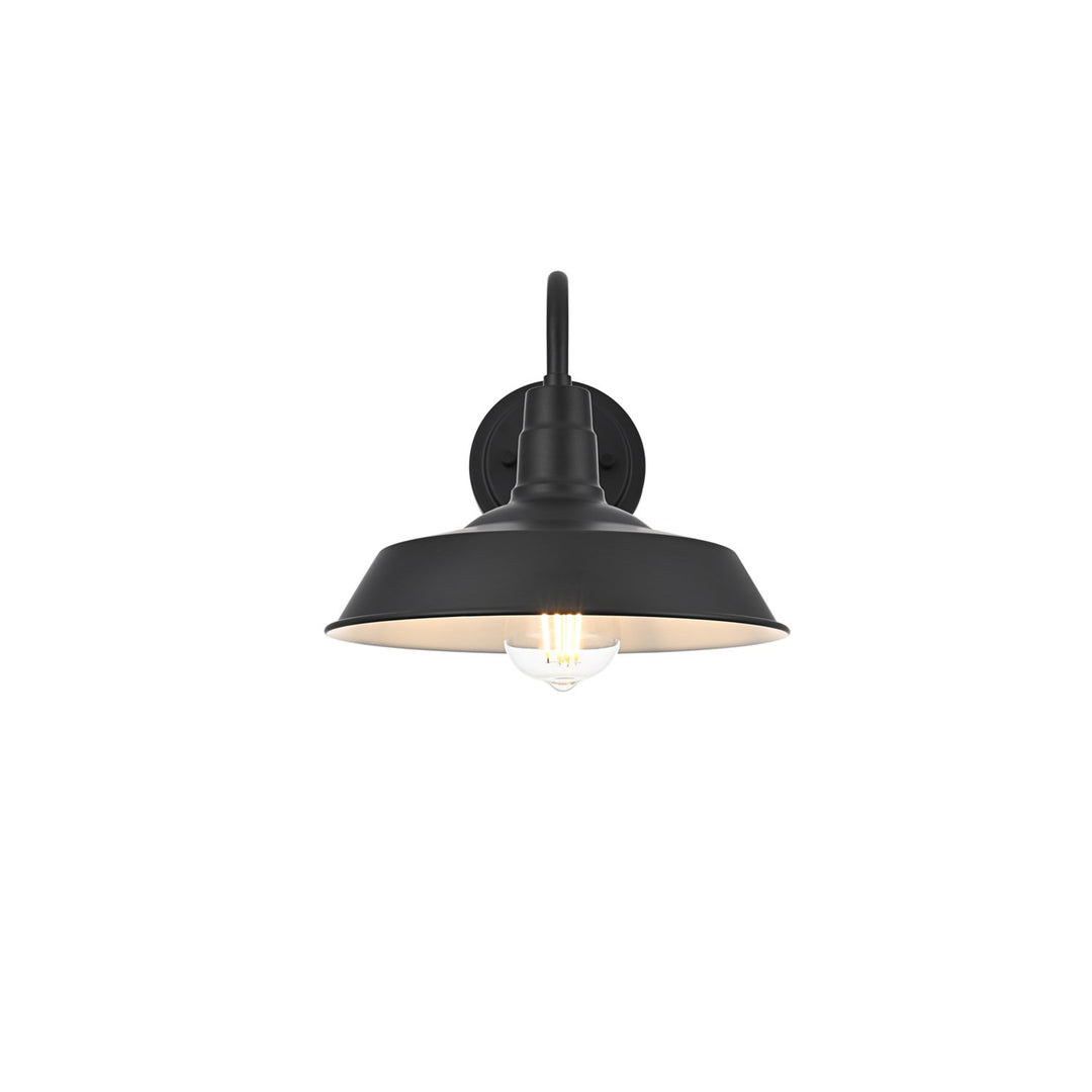 10 Inch Outdoor Wall Sconce In Black - View 4 - Joshua Marshal
