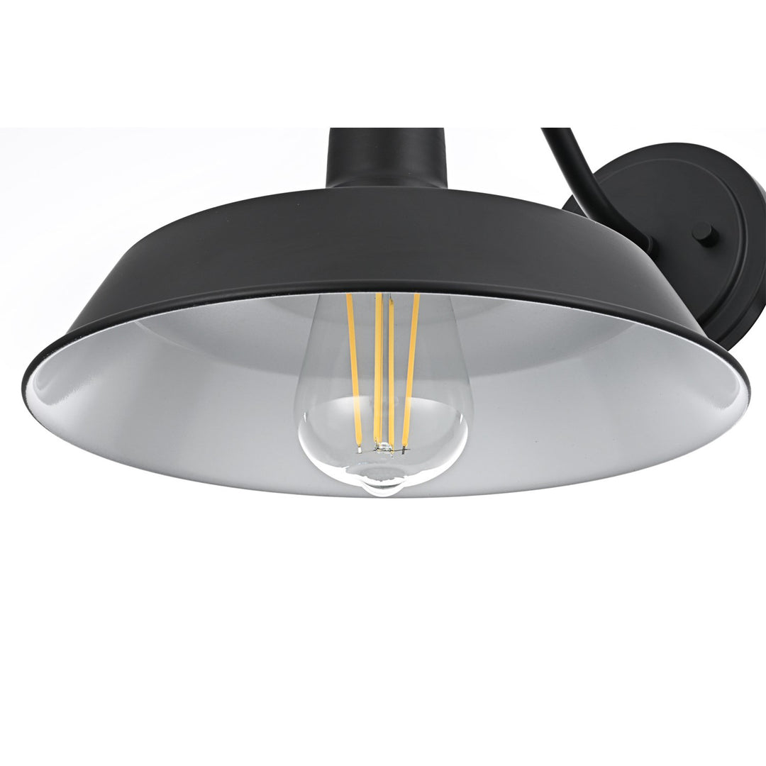 10 Inch Outdoor Wall Sconce In Black - View 5 - Joshua Marshal