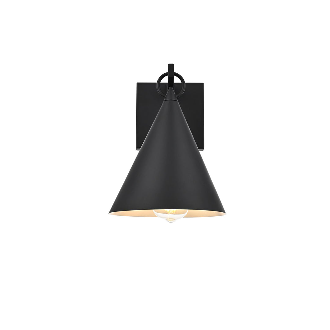 8 Inch Outdoor Wall Sconce In Black - View 3 - Joshua Marshal