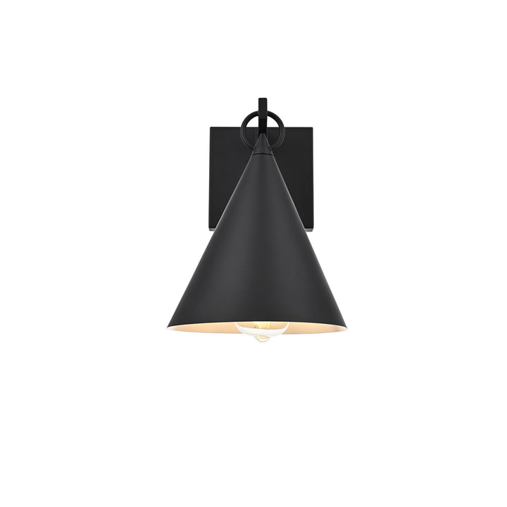 8 Inch Outdoor Wall Sconce In Black - View 3 - Joshua Marshal