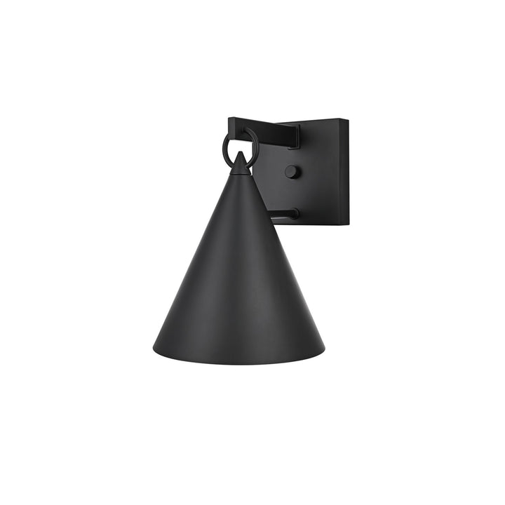 8 Inch Outdoor Wall Sconce In Black - View 4 - Joshua Marshal