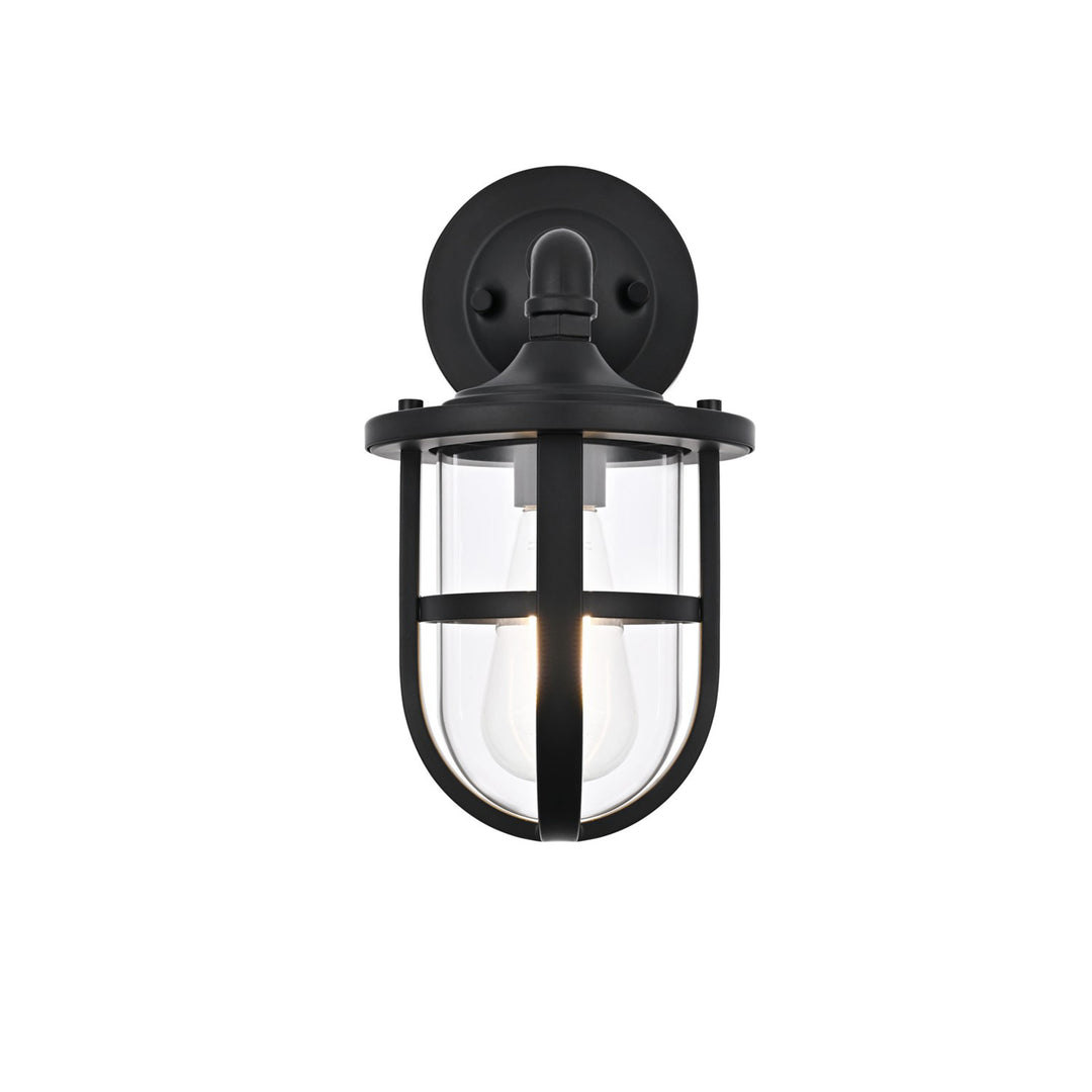 6 Inch Outdoor Wall Sconce In Black - View 3 - Joshua Marshal