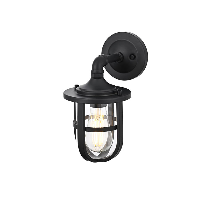 6 Inch Outdoor Wall Sconce In Black - View 4 - Joshua Marshal
