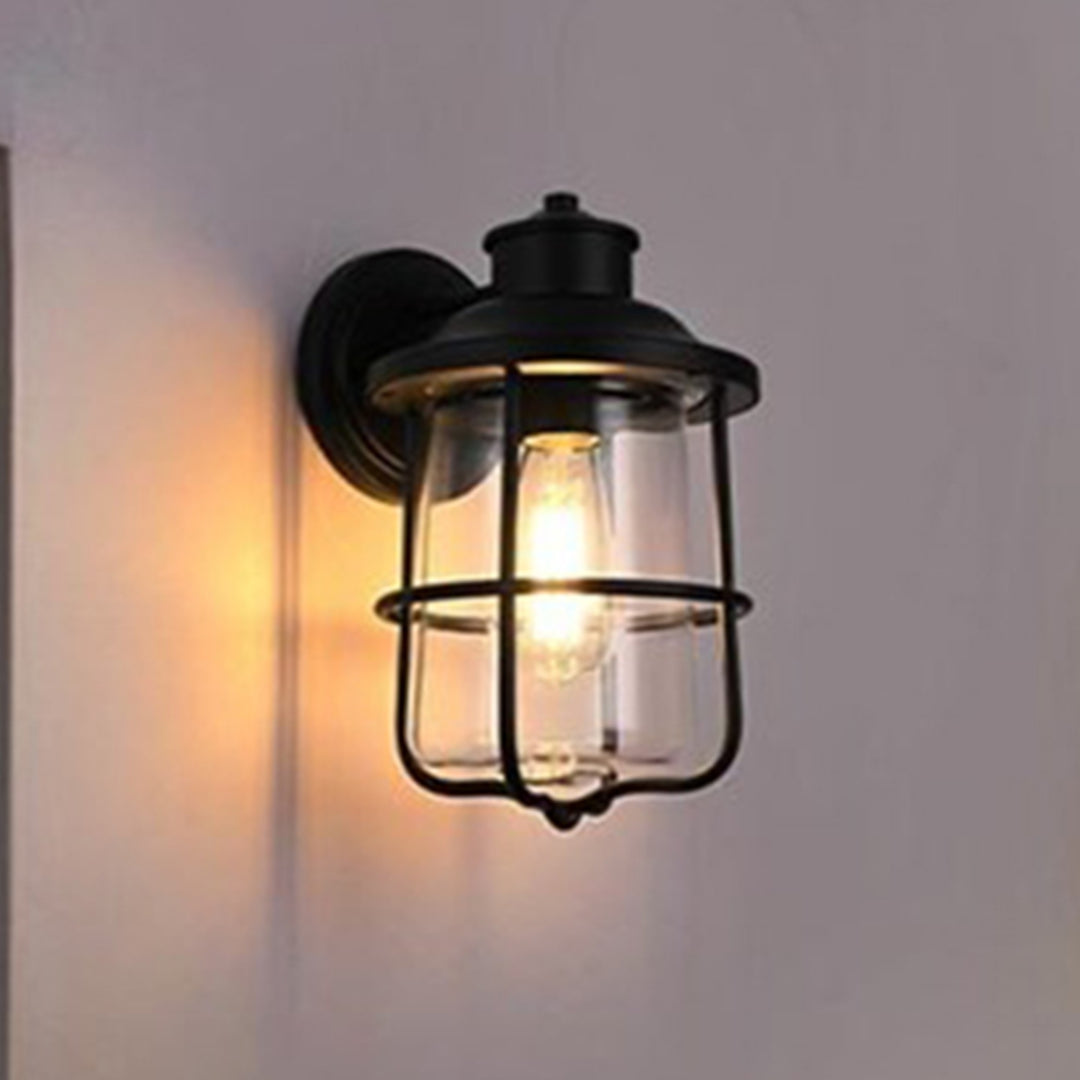 7 Inch Outdoor Wall Sconce In Black Black Finish - LIGHTING by Joshua Marshal