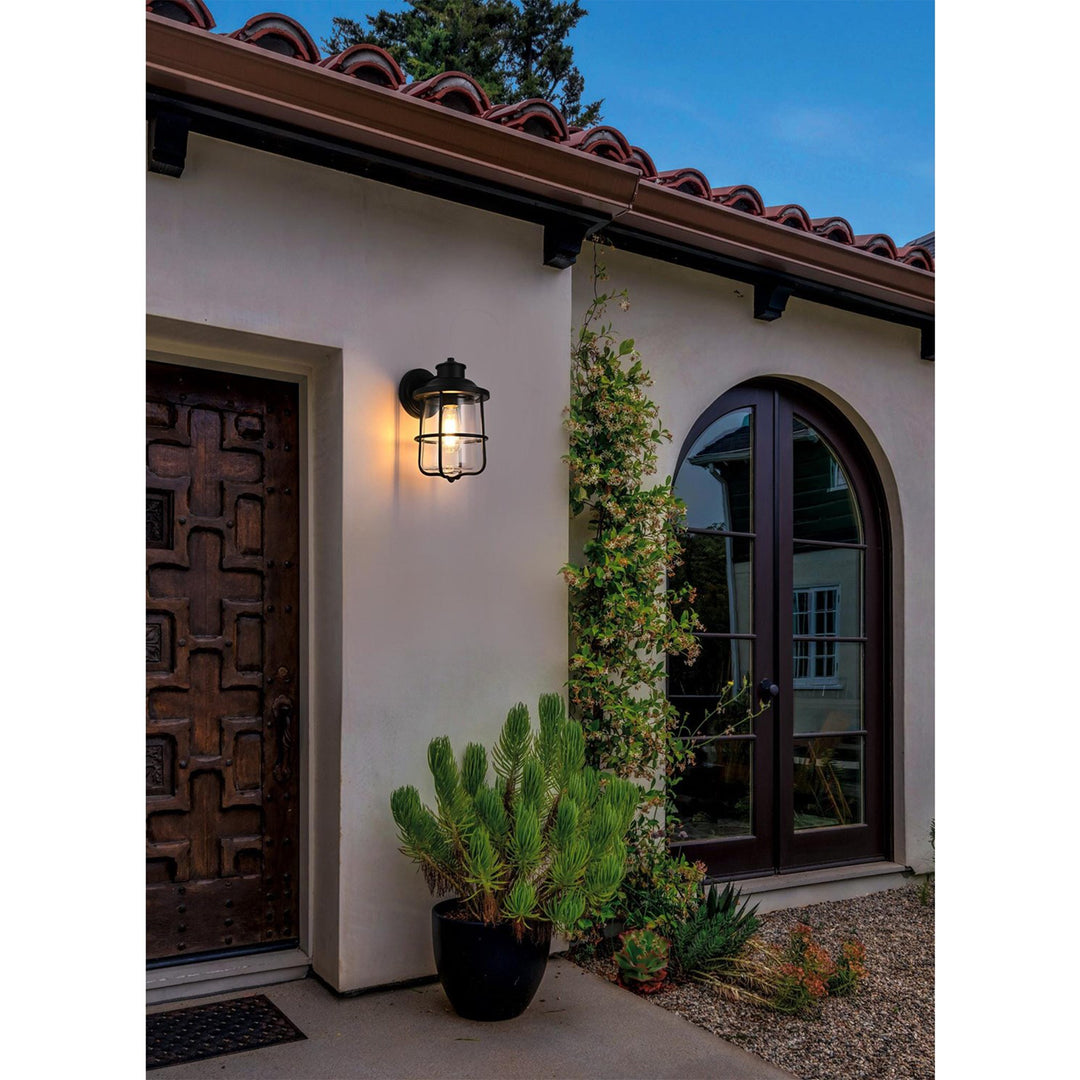 7 Inch Outdoor Wall Sconce In Black - View 2 - Joshua Marshal