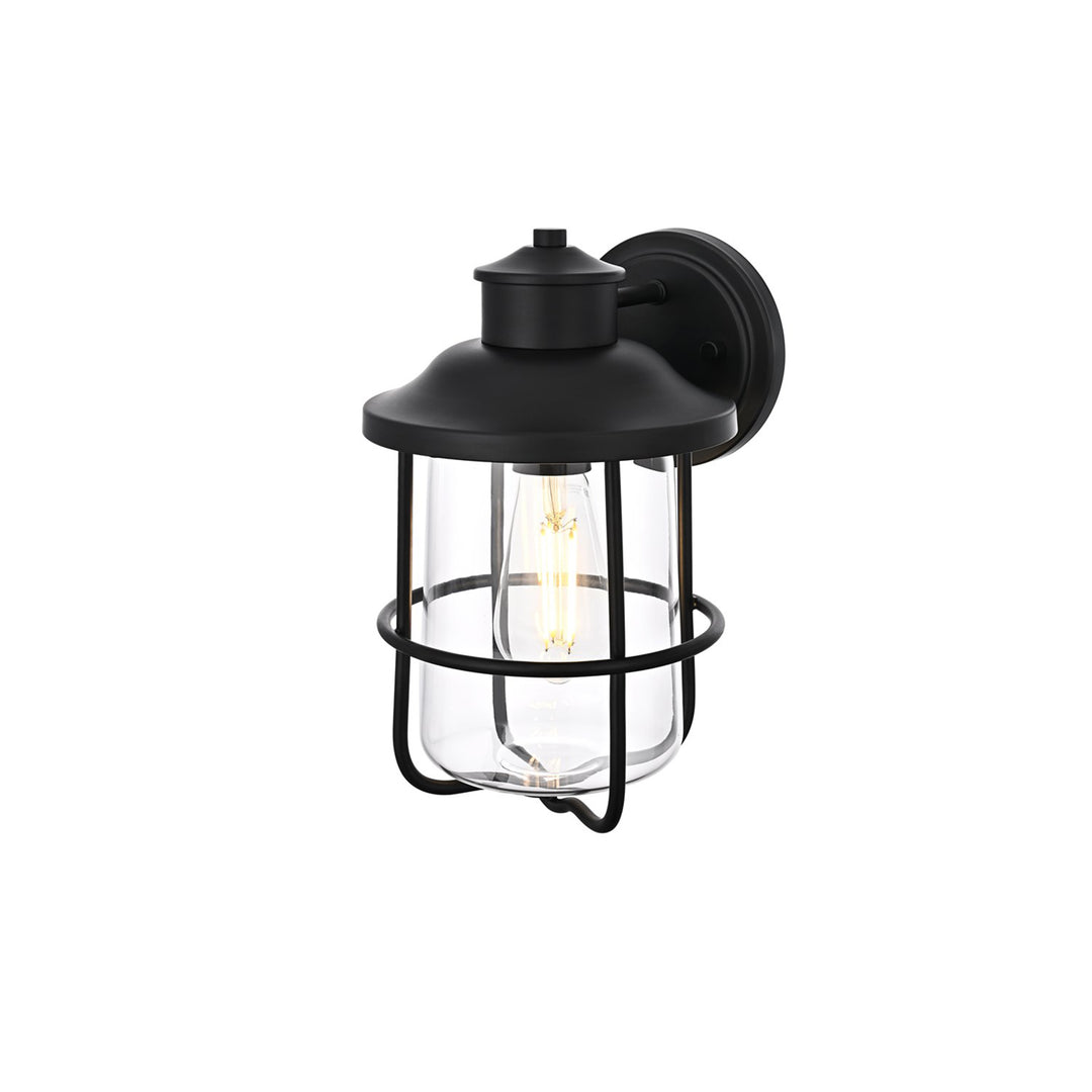 7 Inch Outdoor Wall Sconce In Black - View 4 - Joshua Marshal