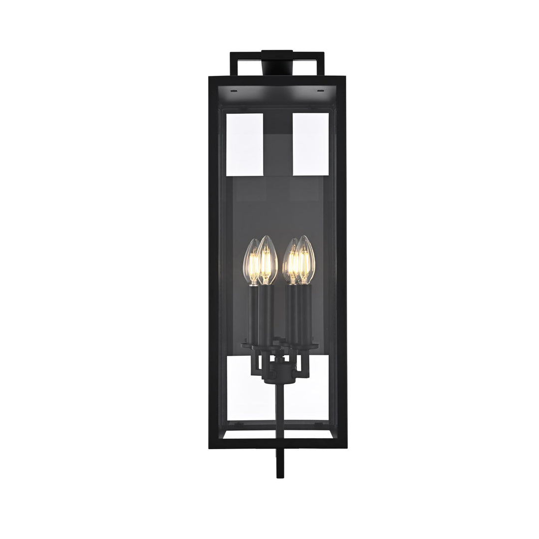 8 Inch Outdoor Wall Sconce In Black - View 3 - Joshua Marshal