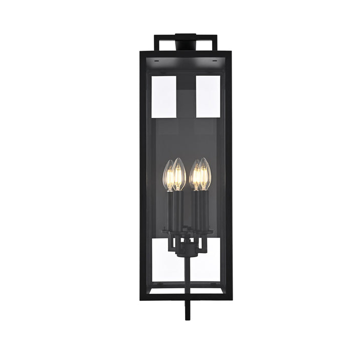 8 Inch Outdoor Wall Sconce In Black - View 3 - Joshua Marshal