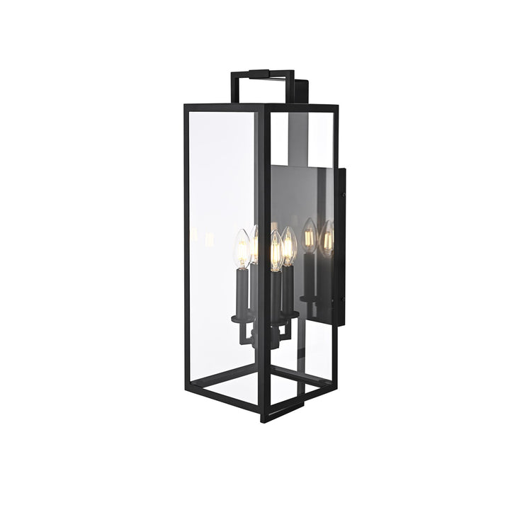 8 Inch Outdoor Wall Sconce In Black - View 4 - Joshua Marshal