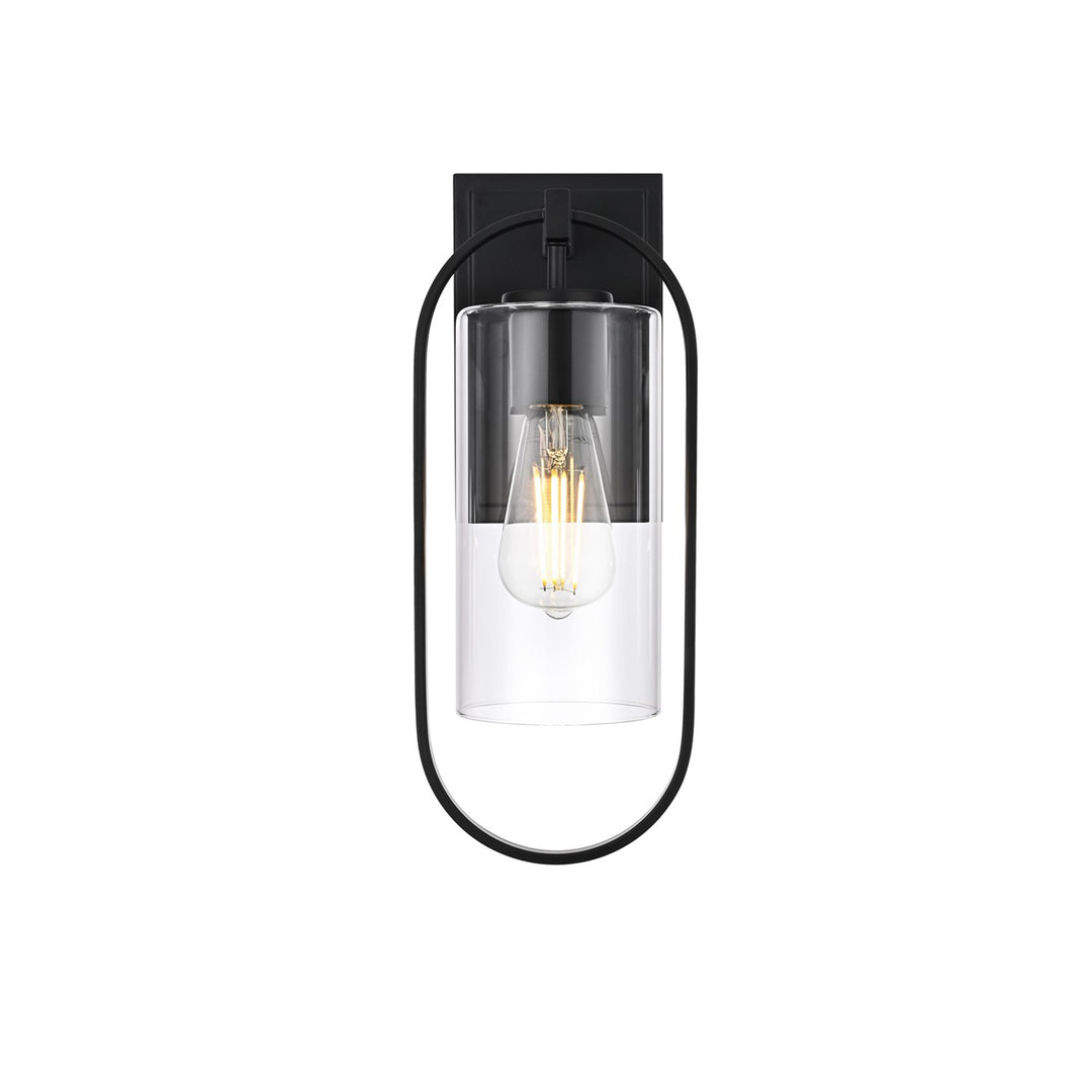 6 Inch Outdoor Wall Sconce In Black - View 3 - Joshua Marshal