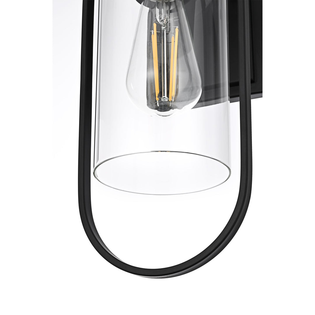 6 Inch Outdoor Wall Sconce In Black - View 5 - Joshua Marshal