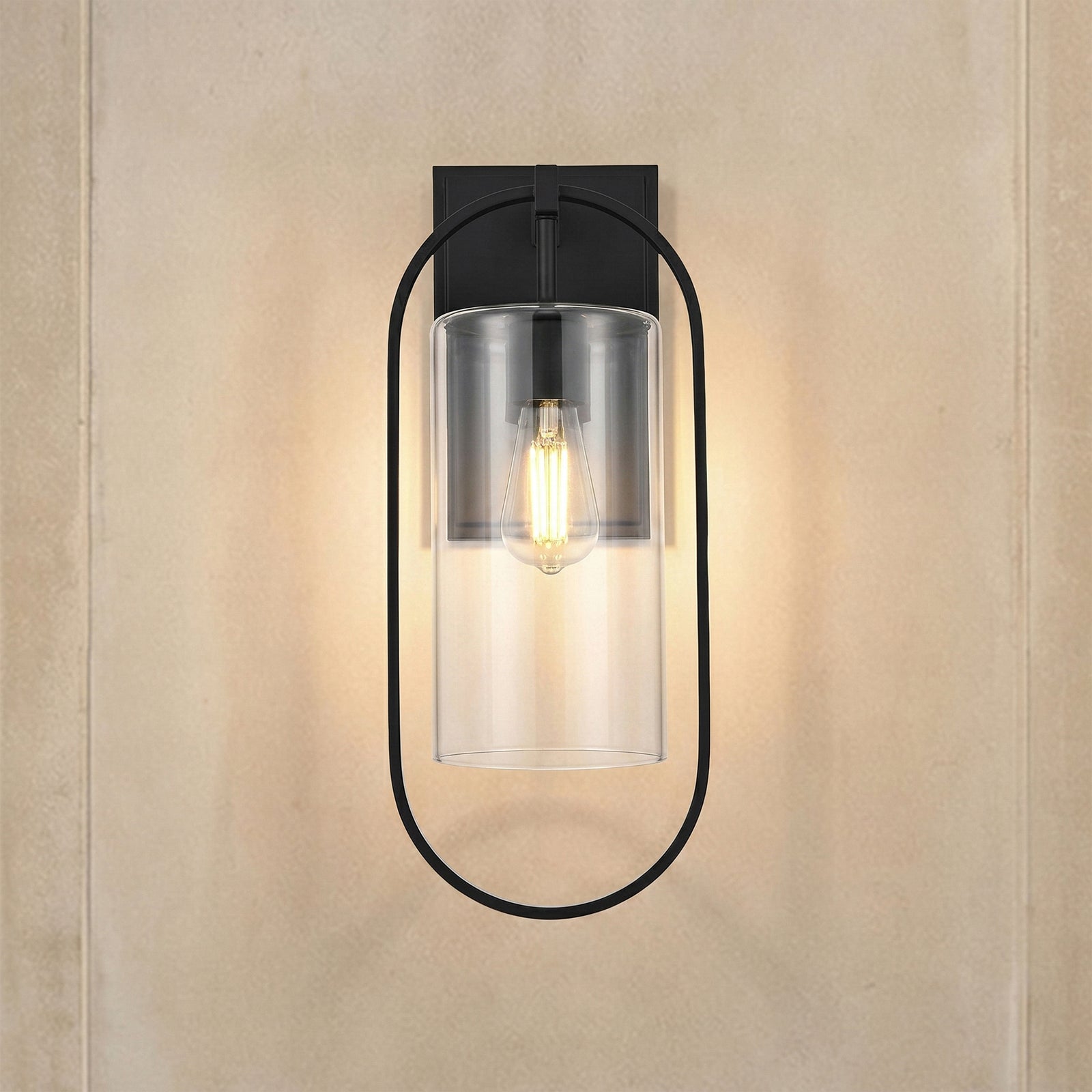 8 Inch Outdoor Wall Sconce In Black Black Finish - LIGHTING by Joshua Marshal