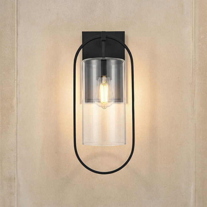 8 Inch Outdoor Wall Sconce In Black Black Finish - LIGHTING by Joshua Marshal