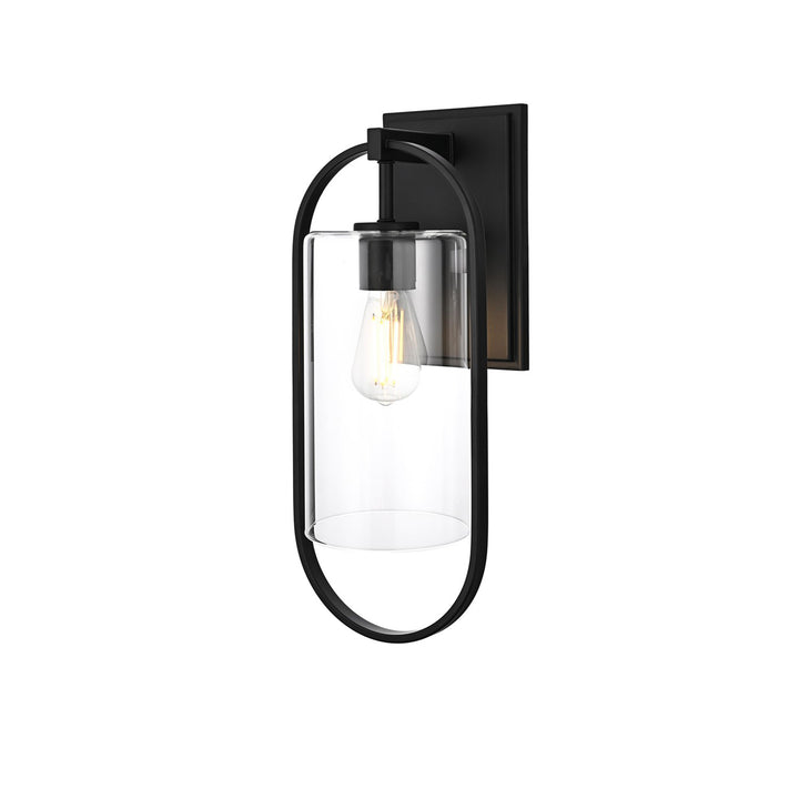 8 Inch Outdoor Wall Sconce In Black - View 3 - Joshua Marshal