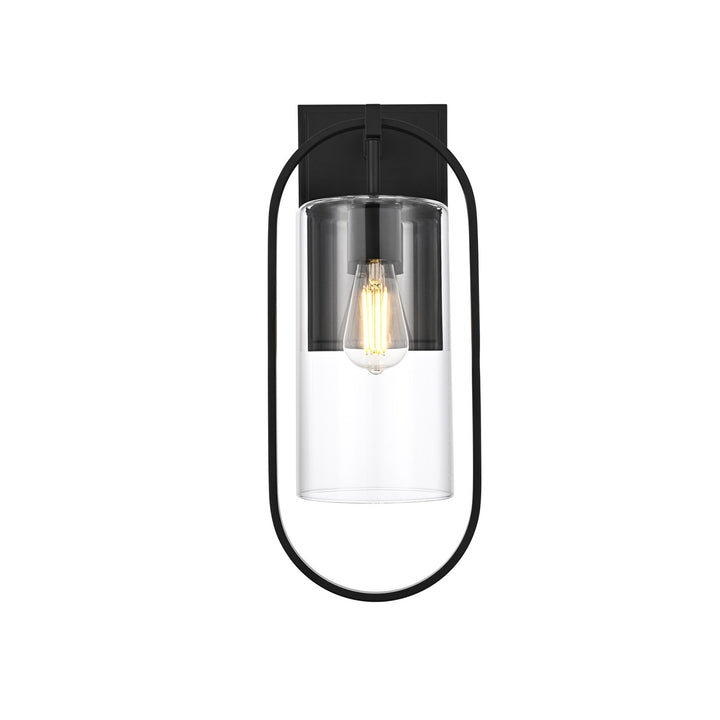 8 Inch Outdoor Wall Sconce In Black - View 4 - Joshua Marshal